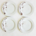 Personalized Birch Dessert Plate Set – Four Seasons Hand-Drawn Design
