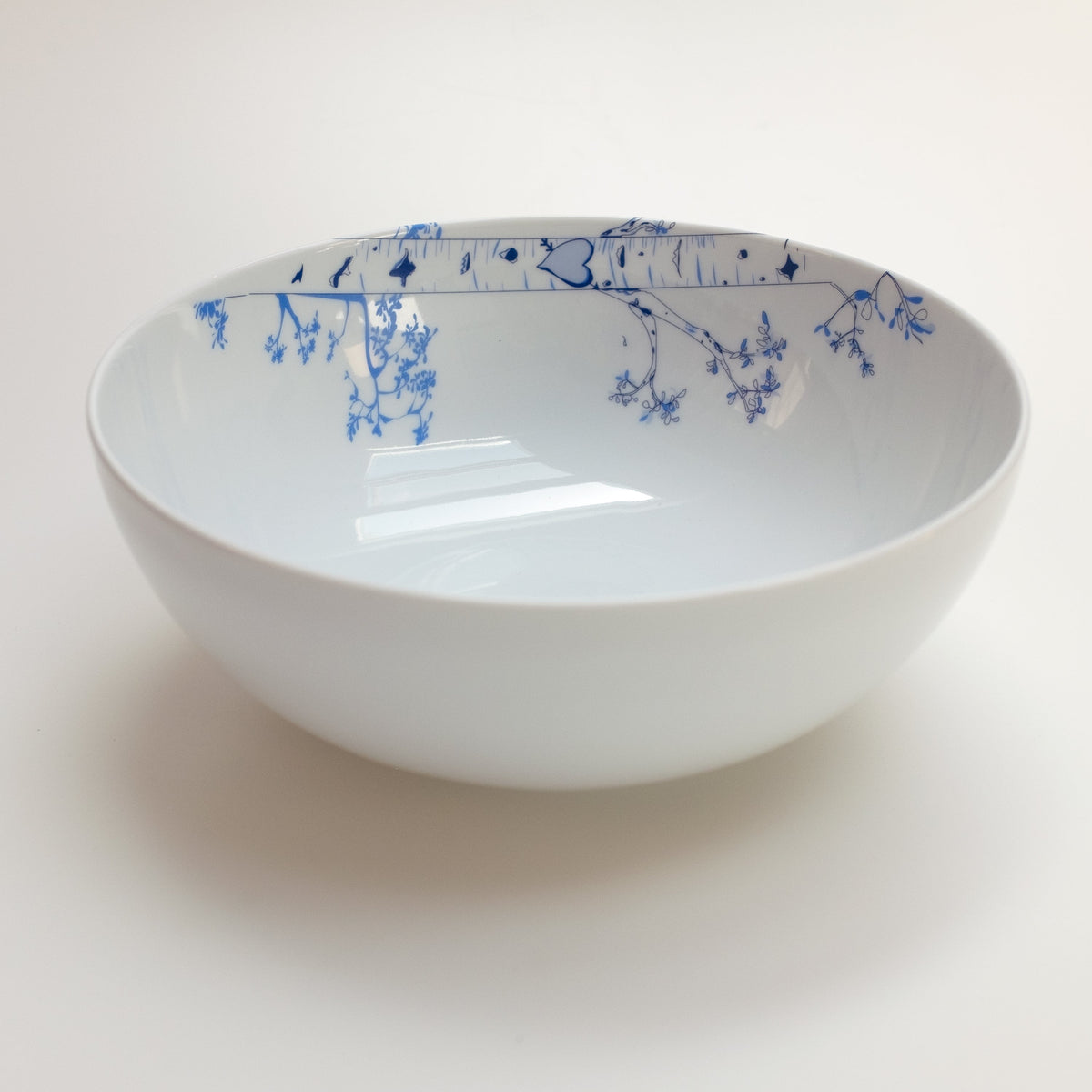 Personalized Birch Serving Bowl – Custom Initials in Heart Design
