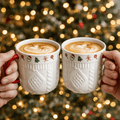 Cozy Sweater Christmas Mug | Ceramic Holiday Coffee Mug | Single or Set of 2