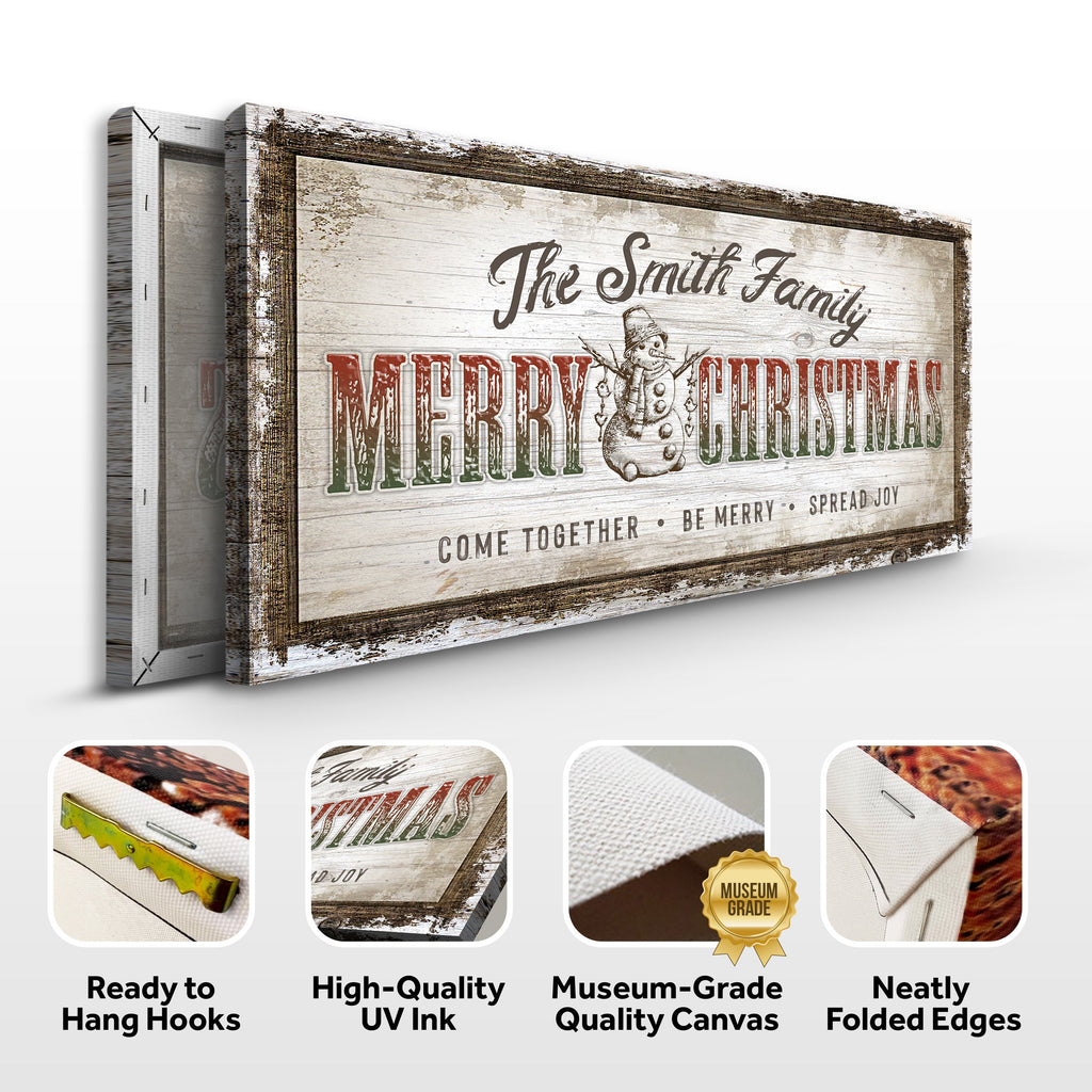 Merry Christmas Canvas Wall Sign