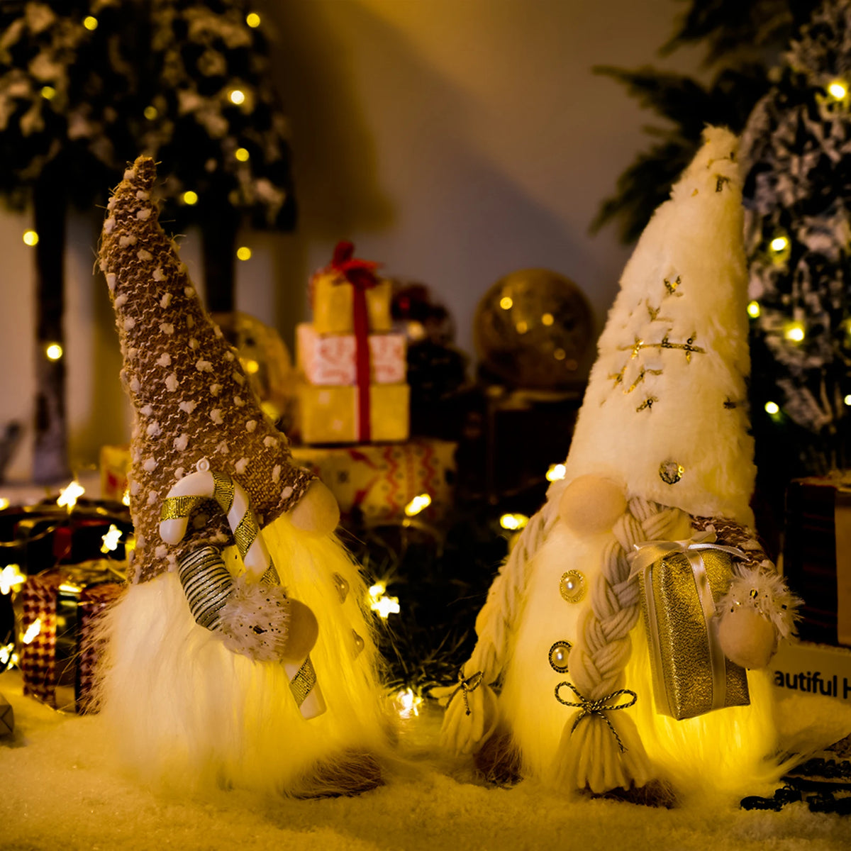 Glowing Christmas Gnome | LED Light-Up Holiday Decoration | 30cm & 45cm
