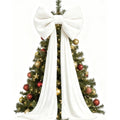 Large Velvet Christmas Tree Bow | Long Draping Tails | 5 Colors & 3 Sizes