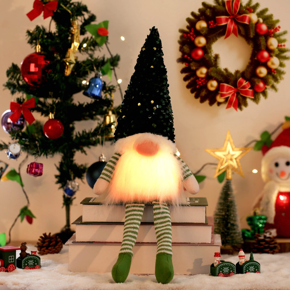 Glowing Christmas Gnome | LED Light-Up Holiday Decoration | 30cm & 45cm