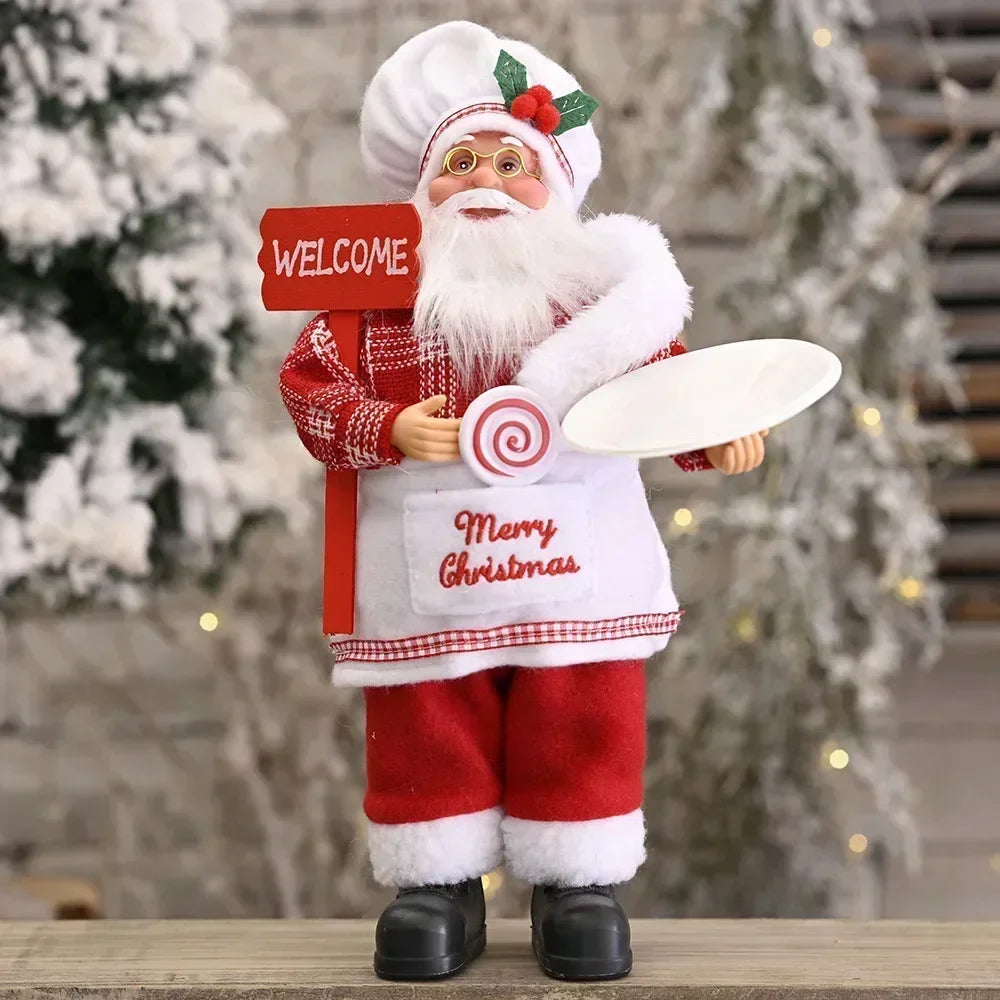 Christmas Plush Santa & Character Dolls | 30cm Holiday Decor | Single or Set