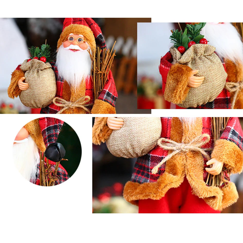 Christmas Plush Santa & Character Dolls | 30cm Holiday Decor | Single or Set