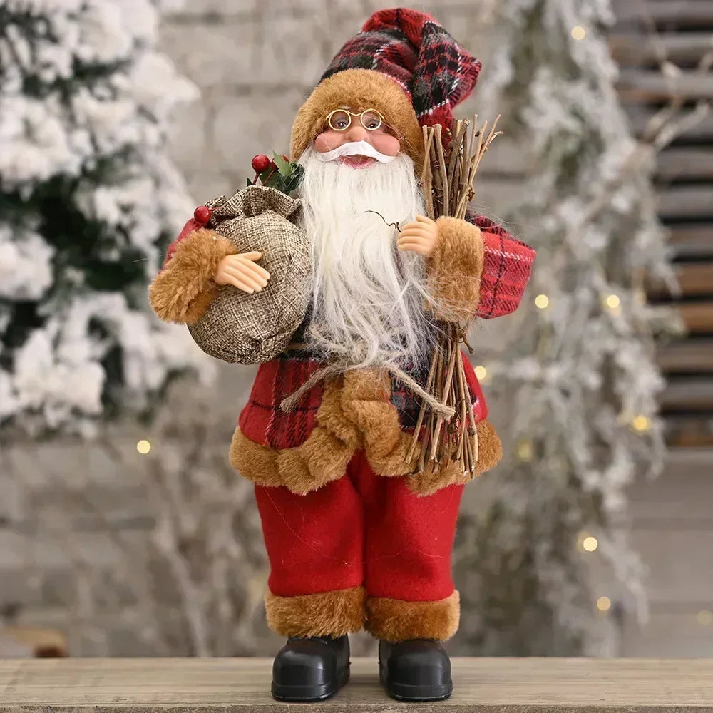 Christmas Plush Santa & Character Dolls | 30cm Holiday Decor | Single or Set