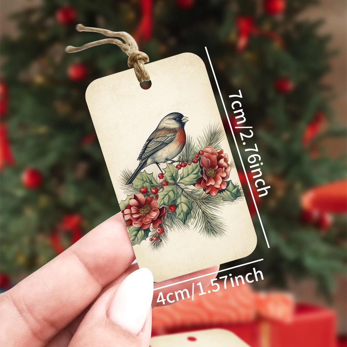 Vintage Christmas Gift Tags | Set of 50 | Holiday Wrapping Essentials