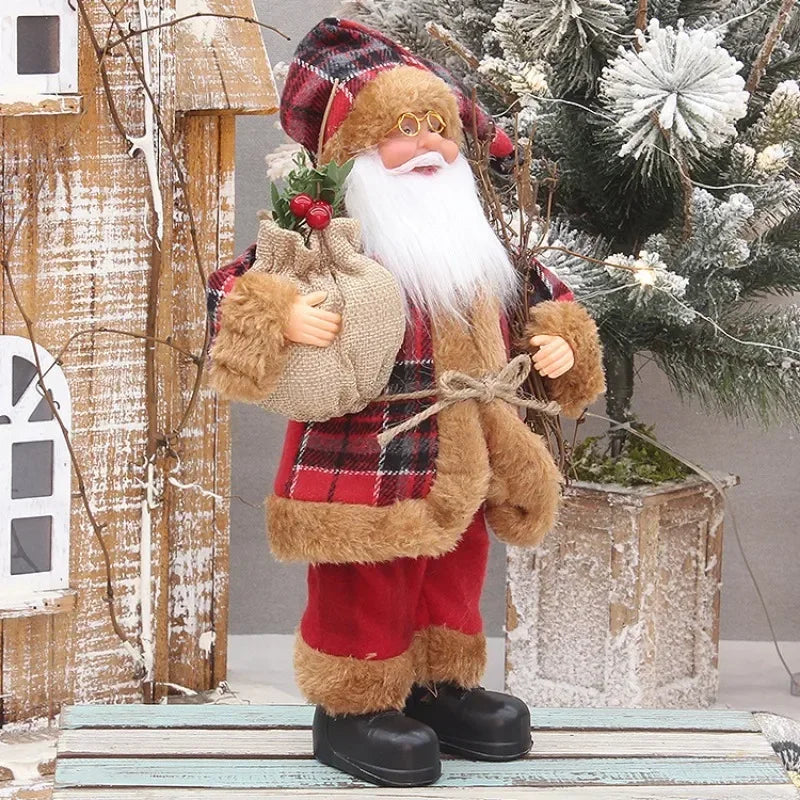 Christmas Plush Santa & Character Dolls | 30cm Holiday Decor | Single or Set