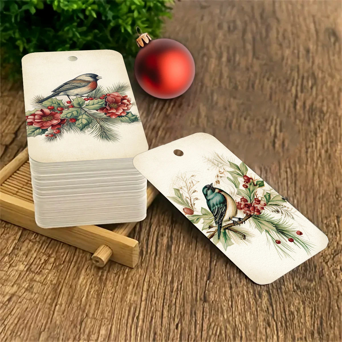 Vintage Christmas Gift Tags | Set of 50 | Holiday Wrapping Essentials