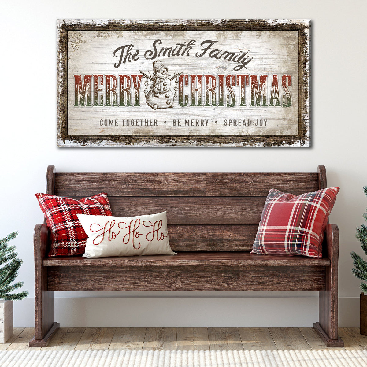 Merry Christmas Canvas Wall Sign