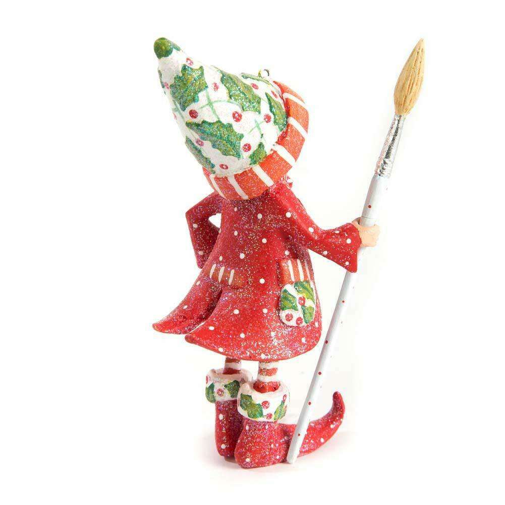 Dash Away Vixen's Painter Elf Ornament by Patience Brewster — Retired