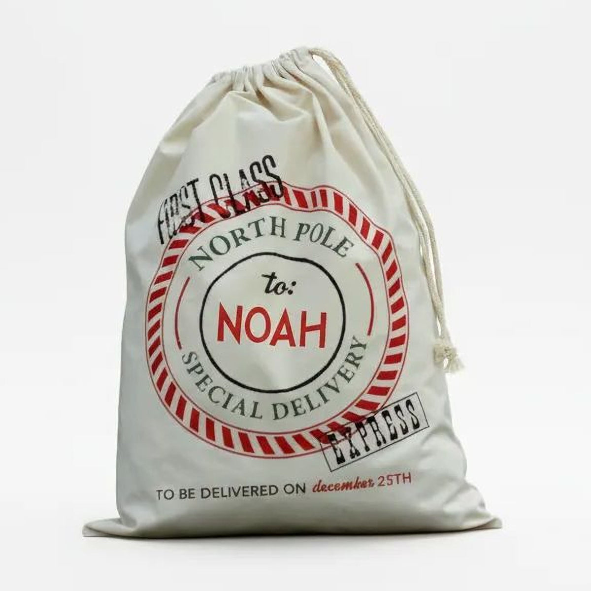 Personalized Santa Sack | Custom Canvas Christmas Gift Bag