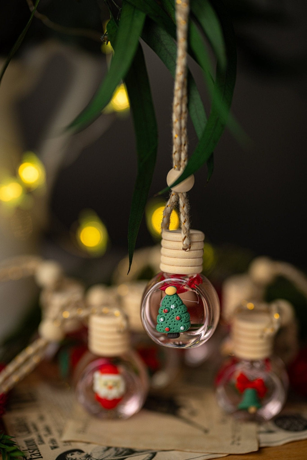 Christmas Car Diffuser | Luxury Holiday Car Air Freshener with Dried Botanicals