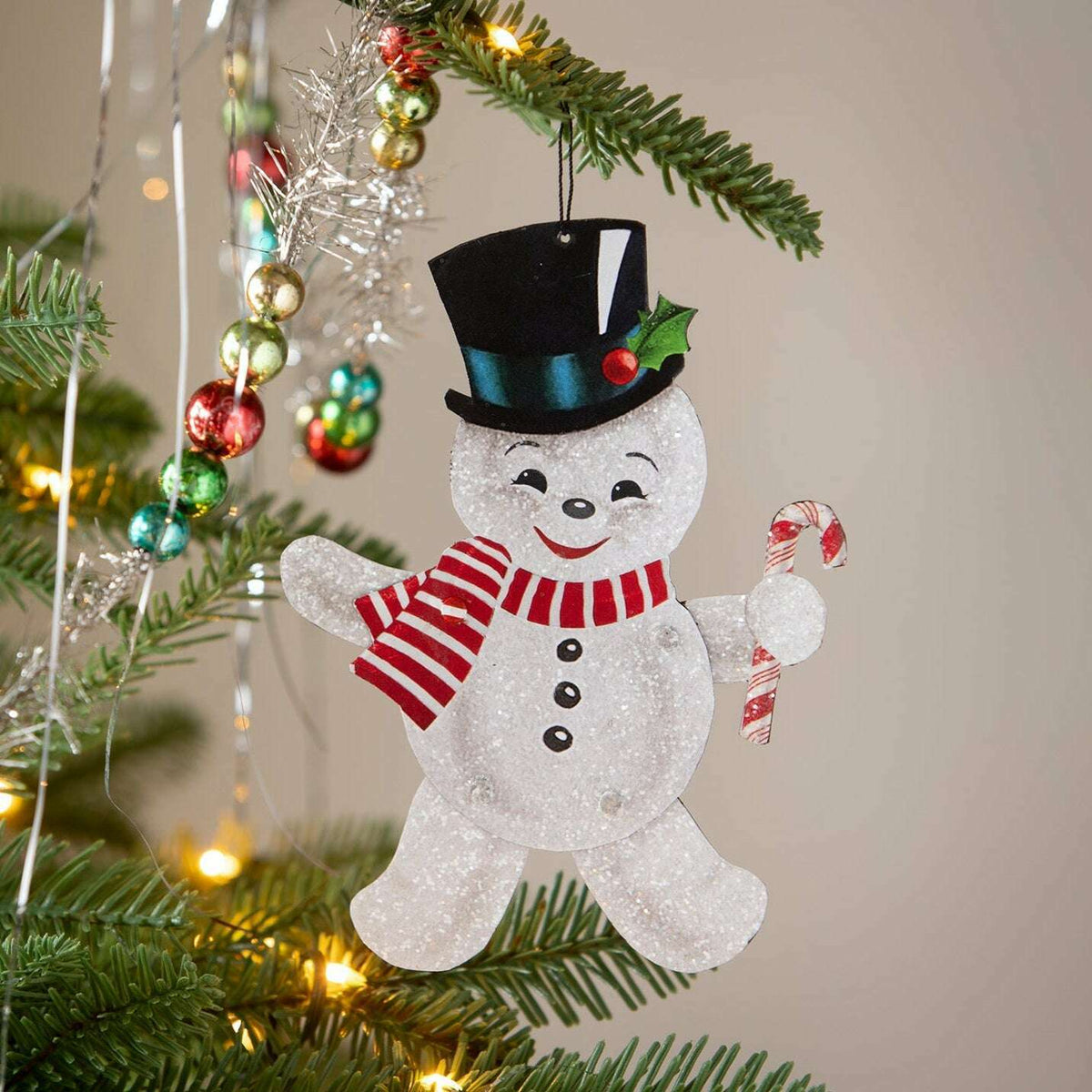Retro Rockin' Snowman Ornament by Bethany Lowe